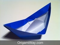 How To Make A Paper Boat Origami Boat Instructions Diagram