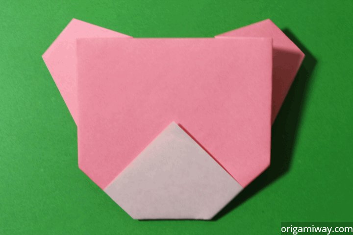 Easy Origami Teddy Bear Step 11