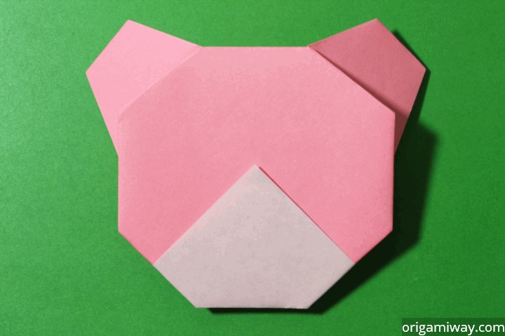 Easy Origami Teddy Bear Step 12