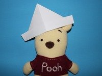 origami hat post its