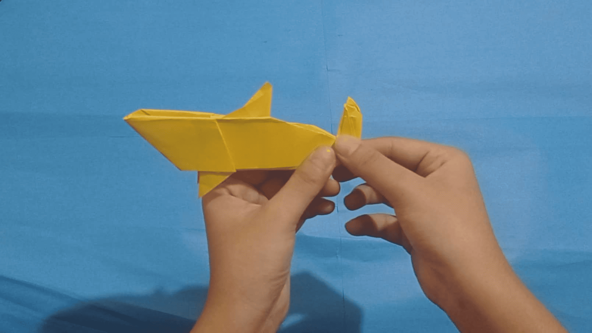 origami shark instructions step 21