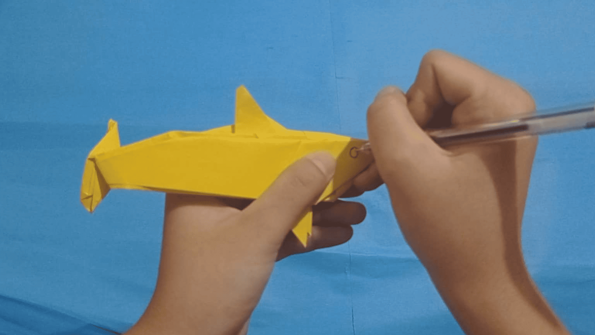 origami shark instructions step 22