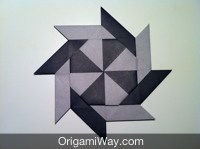 Origami Transforming Ninja Star With 8 Points