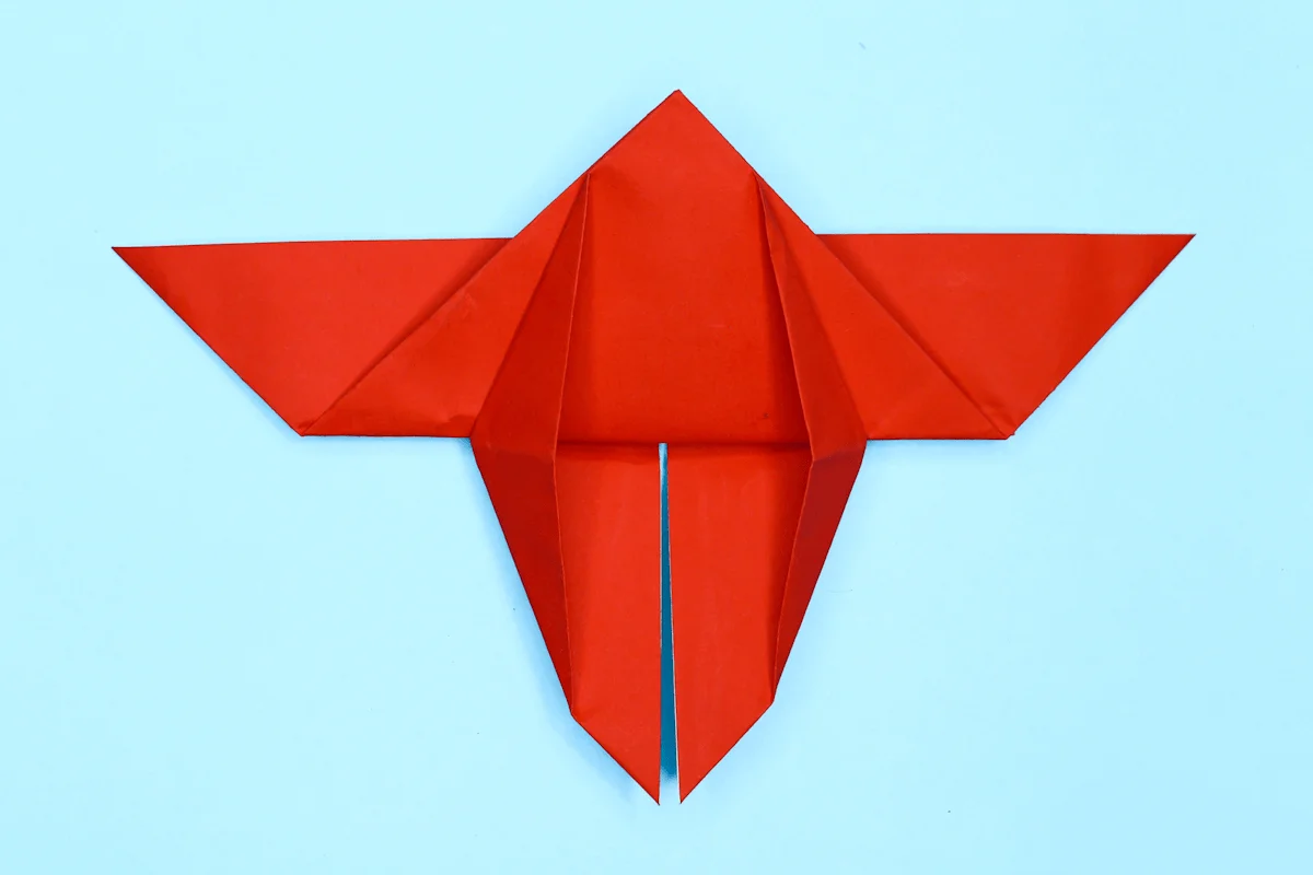 Butterfly origami step 15