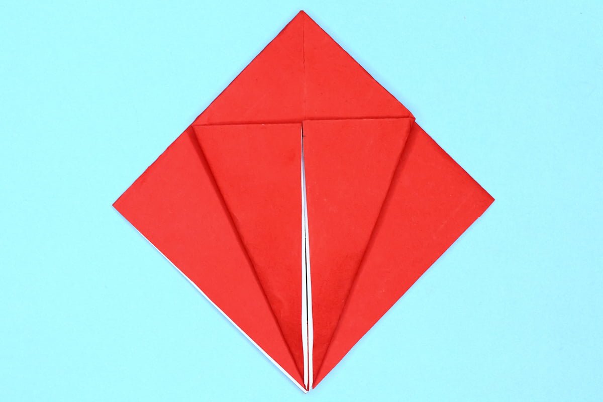 Crane origami step 12