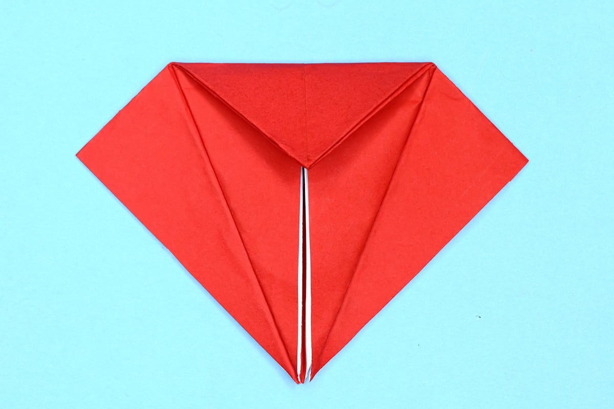 Crane origami step 13