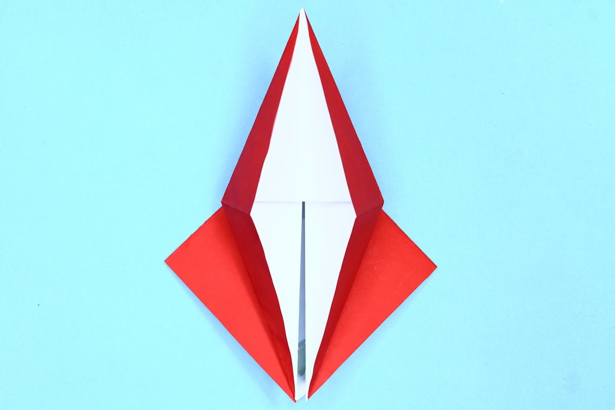 Crane origami step 16