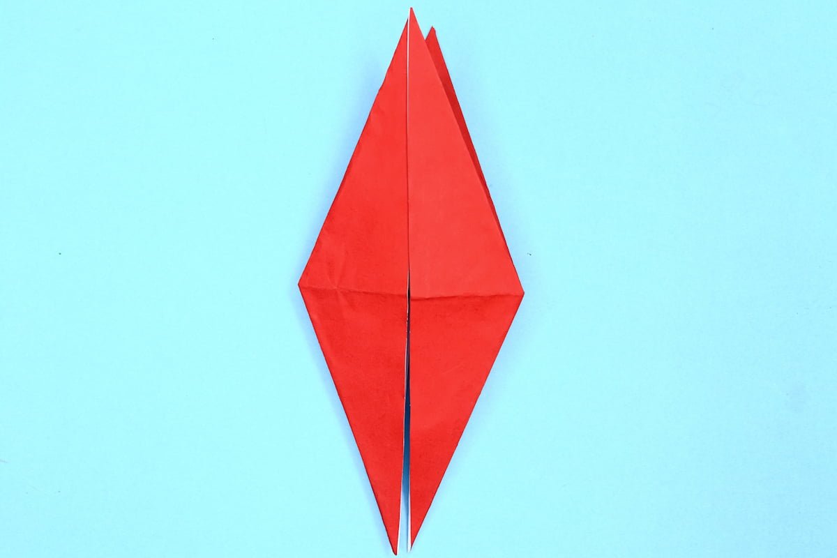 Crane origami step 19