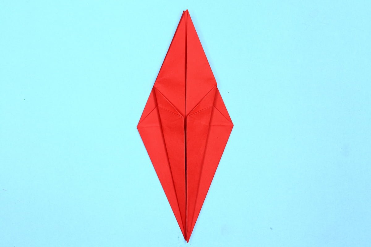 Crane origami step 20