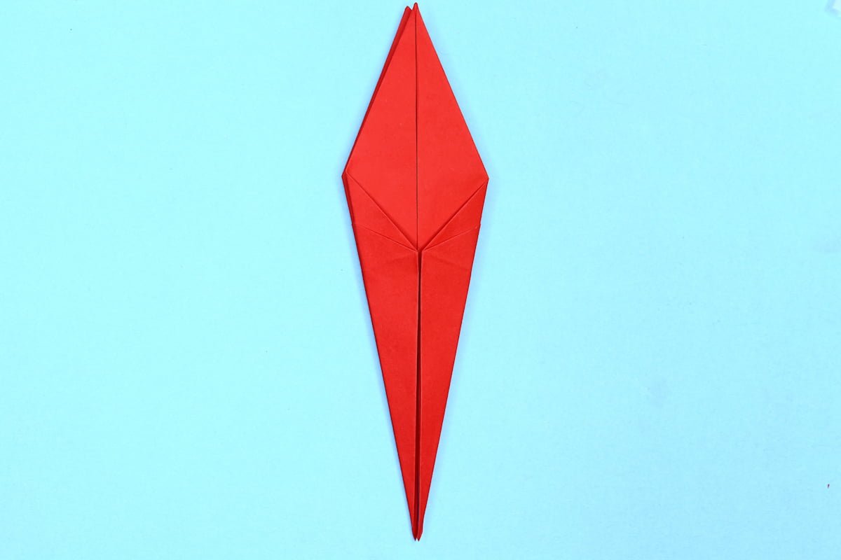 Crane origami step 22