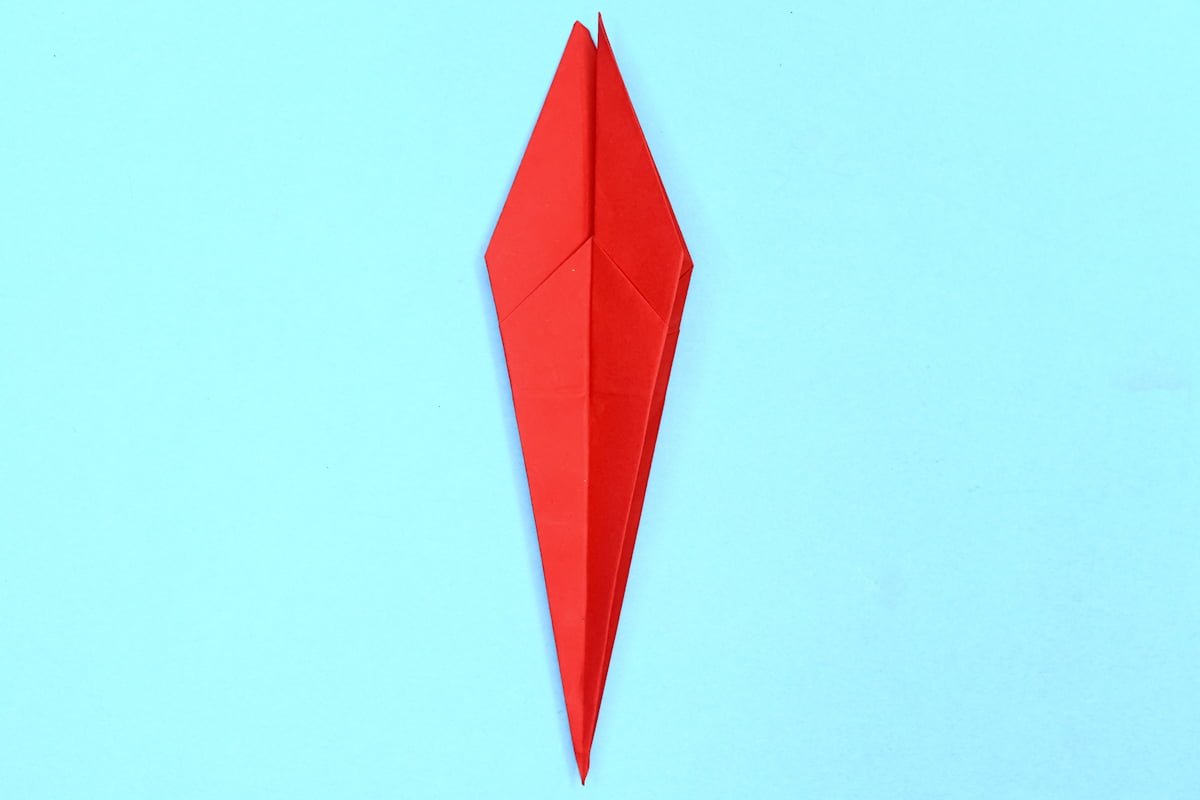 Crane origami step 23