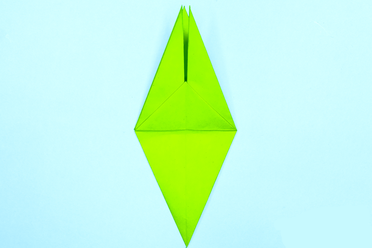 Crane origami step 24