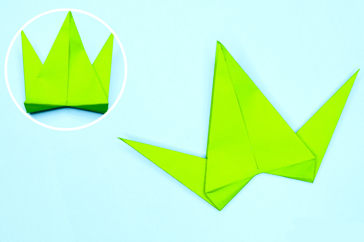 Crane origami step 26