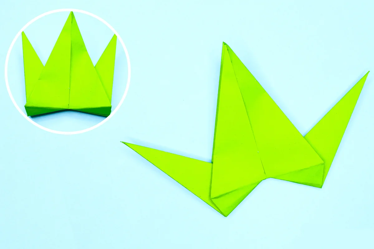 Crane origami step 26