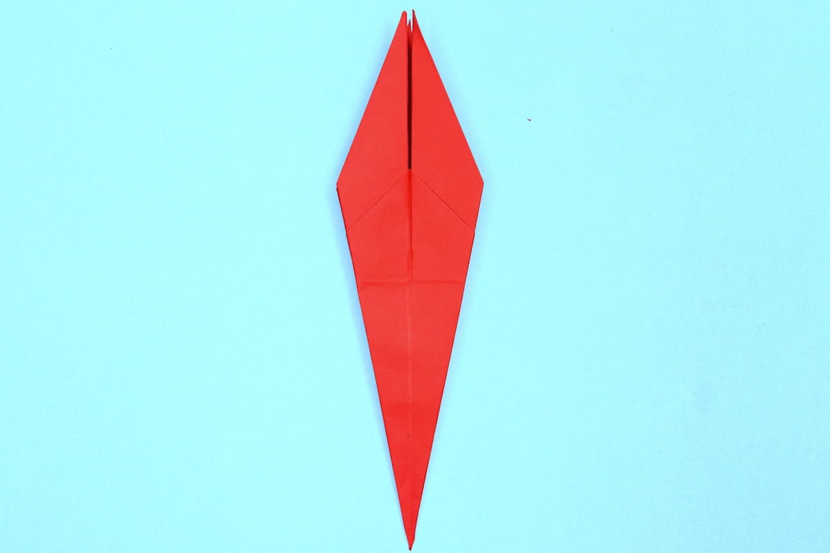 Crane origami step 27