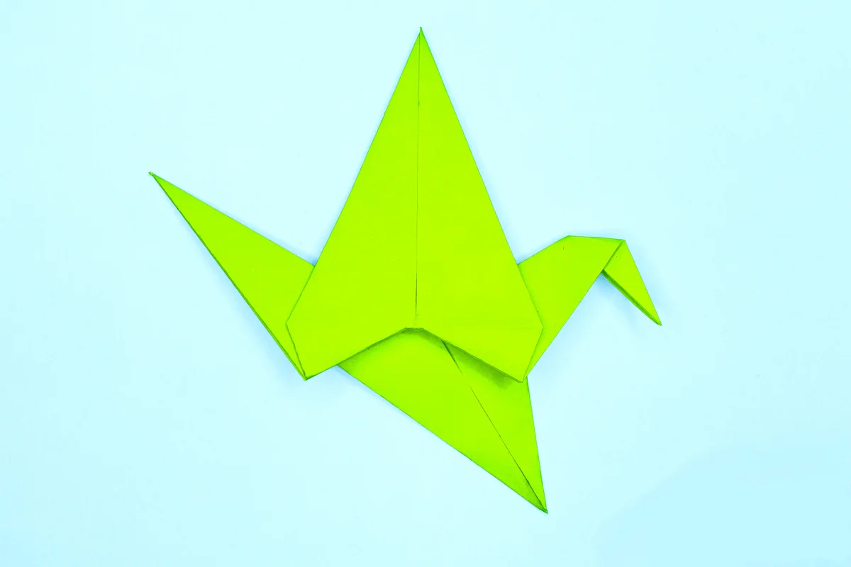 Crane origami step 29