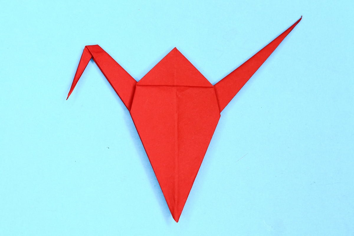 Crane origami step 40