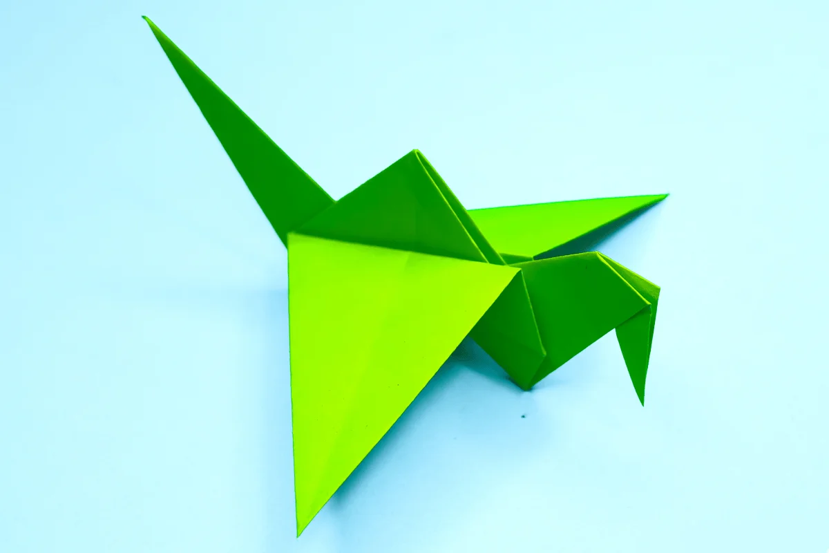 Crane origami final step