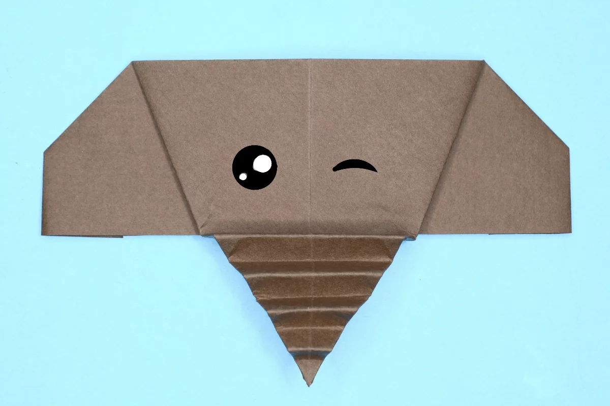 Elephant origami step 16