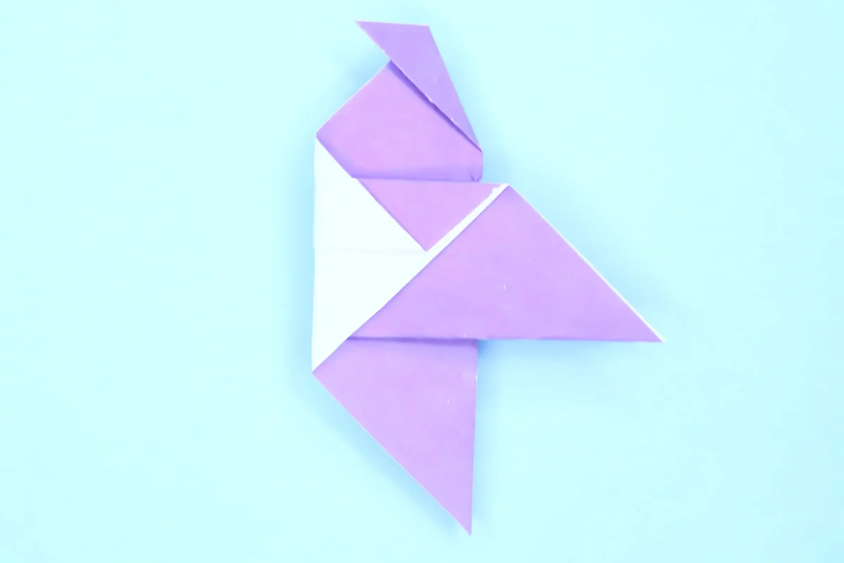 Bird origami step 11