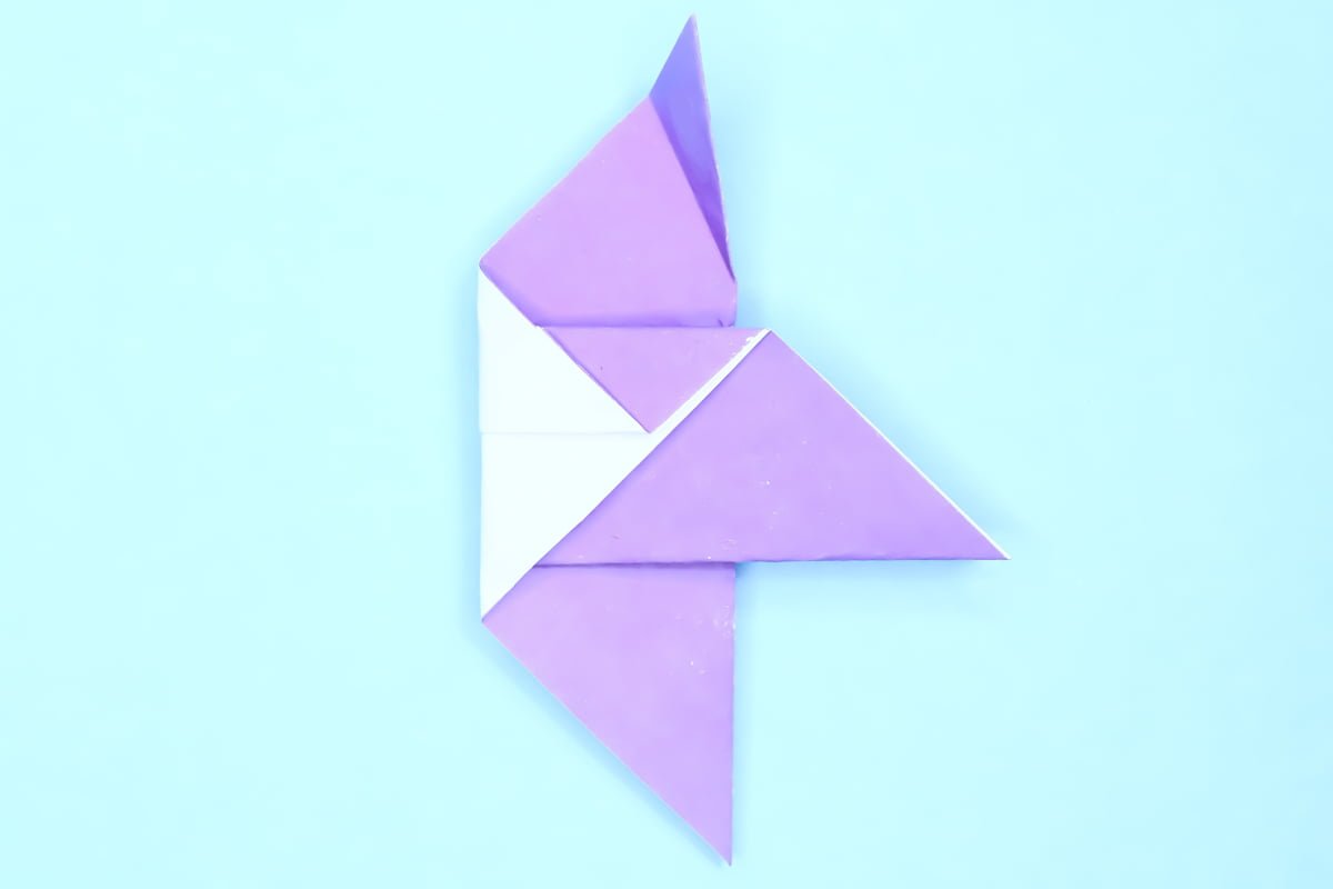 Bird origami step 12