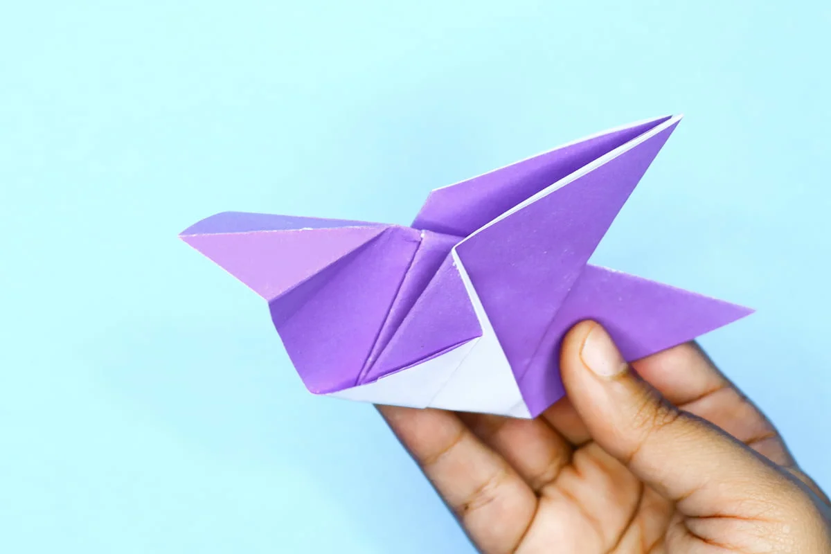 Bird origami step 13