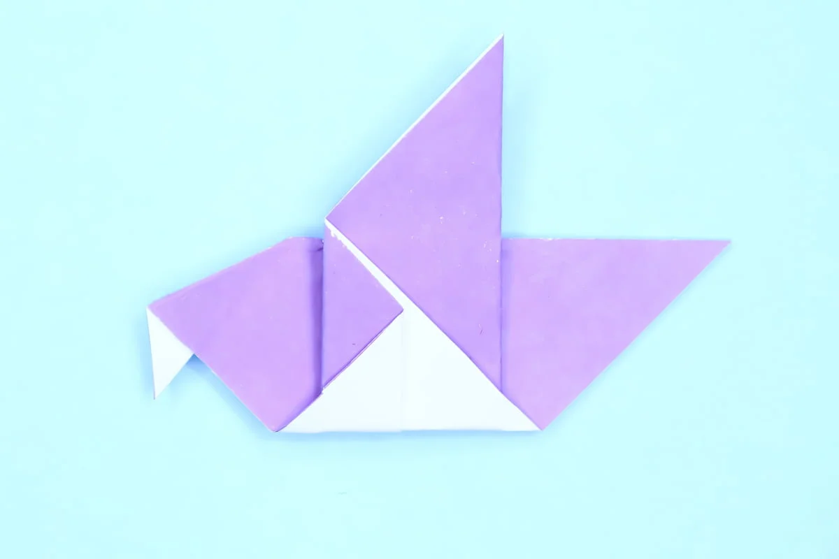 Bird origami step 14