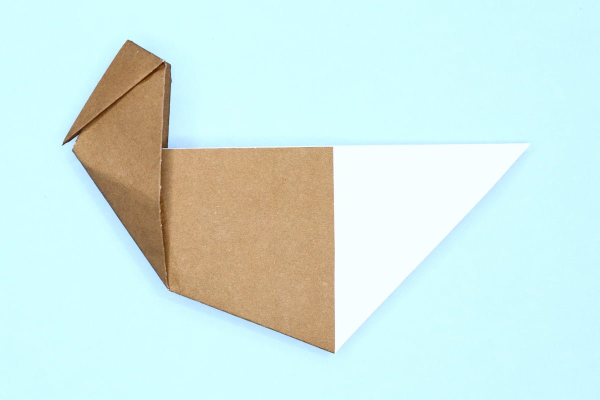 Duck origami step 12