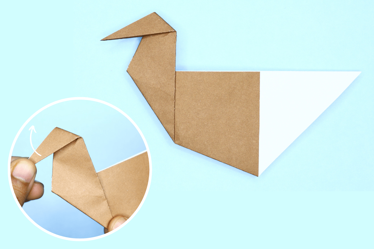 Duck origami step 13