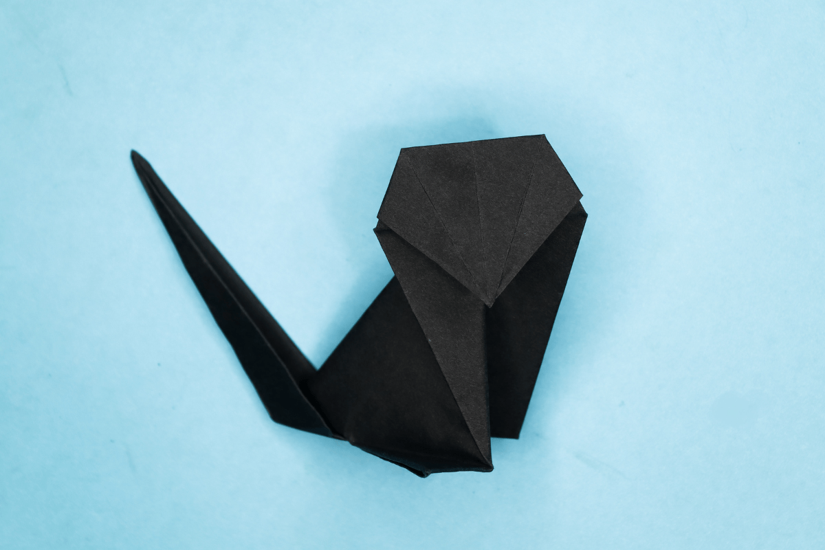 Origami cat step 27