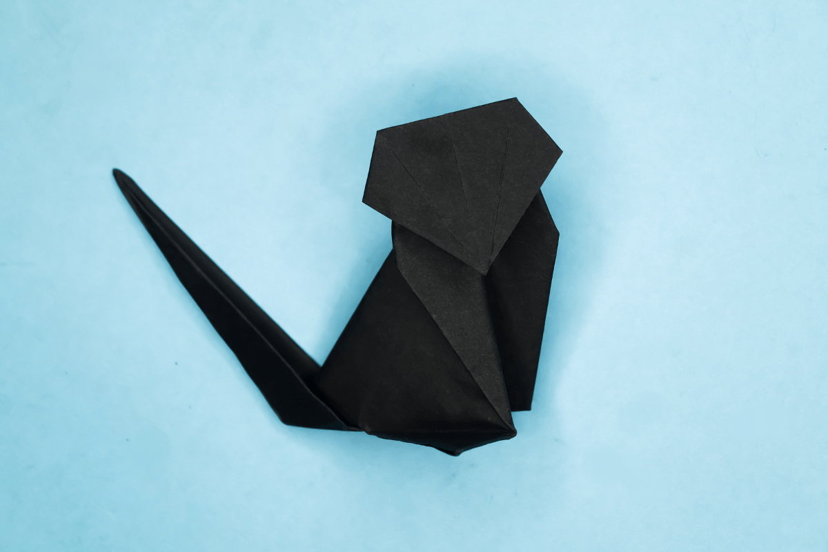 Origami cat step 30