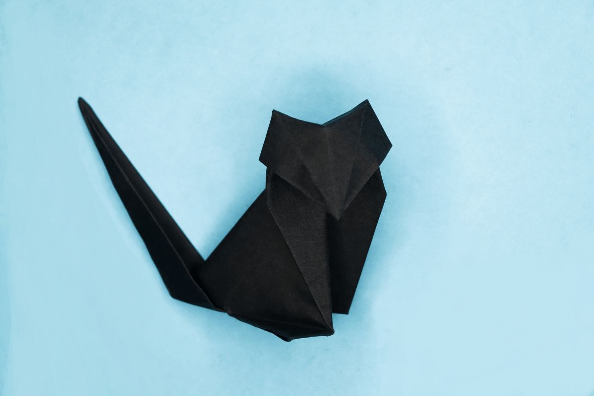 Origami cat step 31