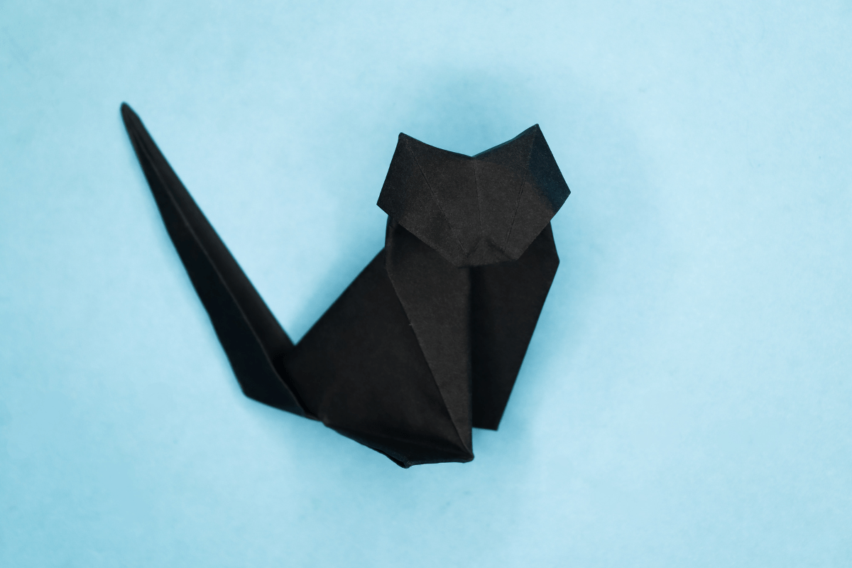 Origami cat step 33