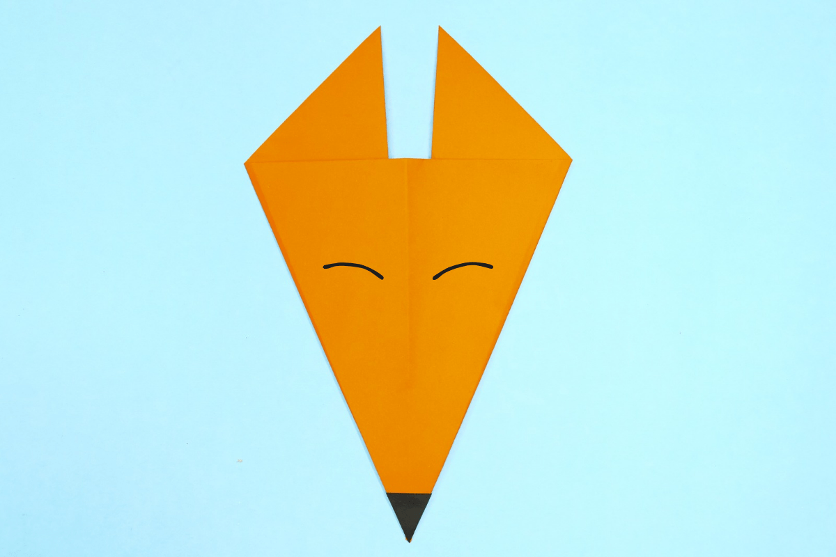 Origami fox final step