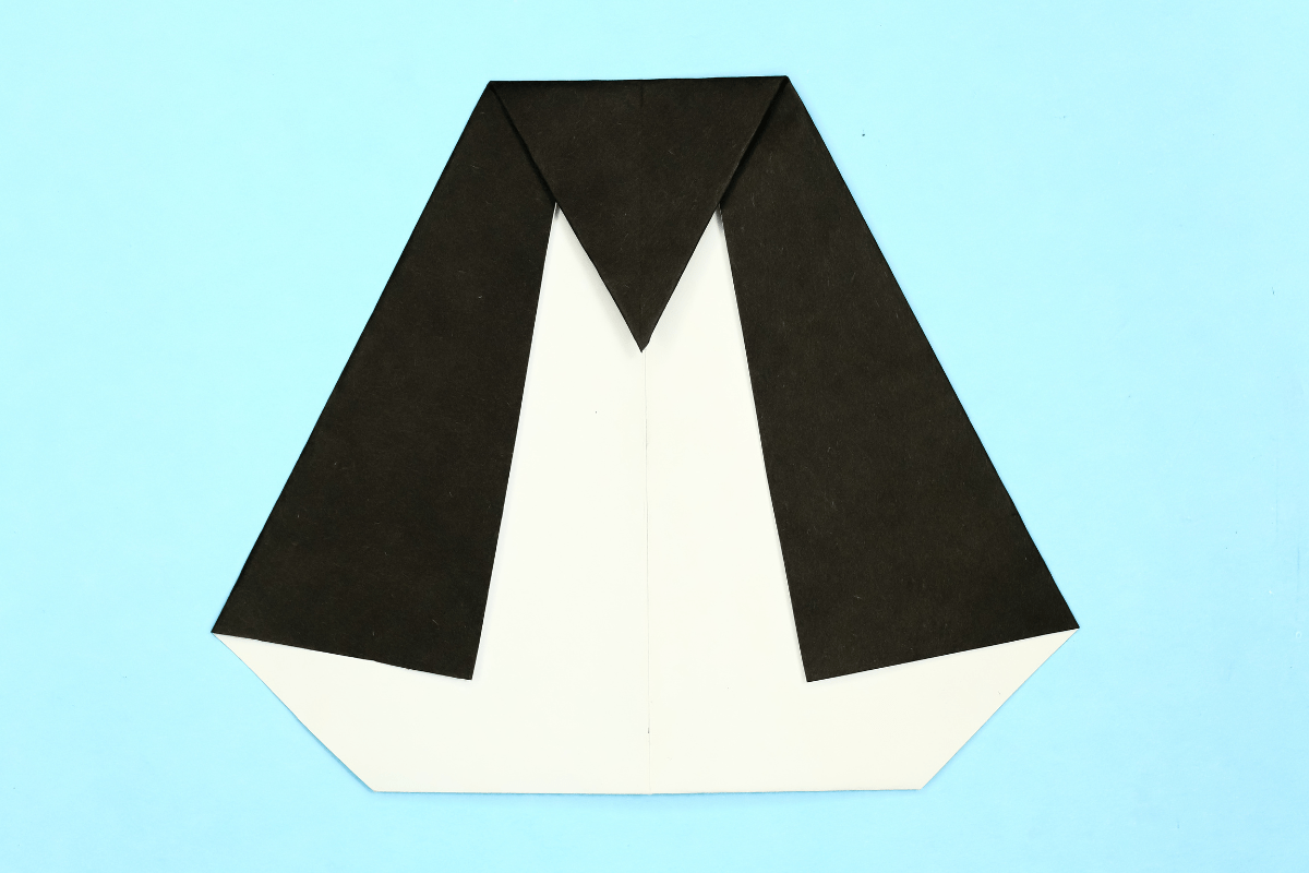 Origami penguin step 09