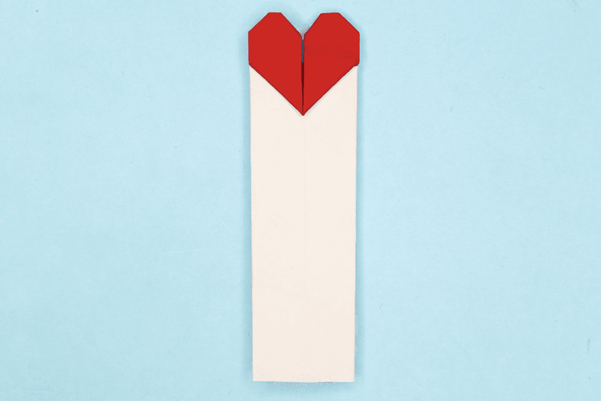 How to Make an Origami Heart Bookmark