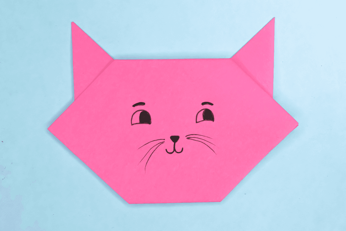 Easy Origami Cat Face